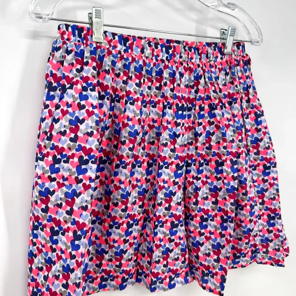 NEW GAP Full Skater Skirt Hearts Girls XXL 14 16 Pull On Casual Preppy Valentine